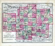 Ohio County Map - Allen, Auglaize, Hardin, Logan, Mercer, Shelby, Fayette County 1875